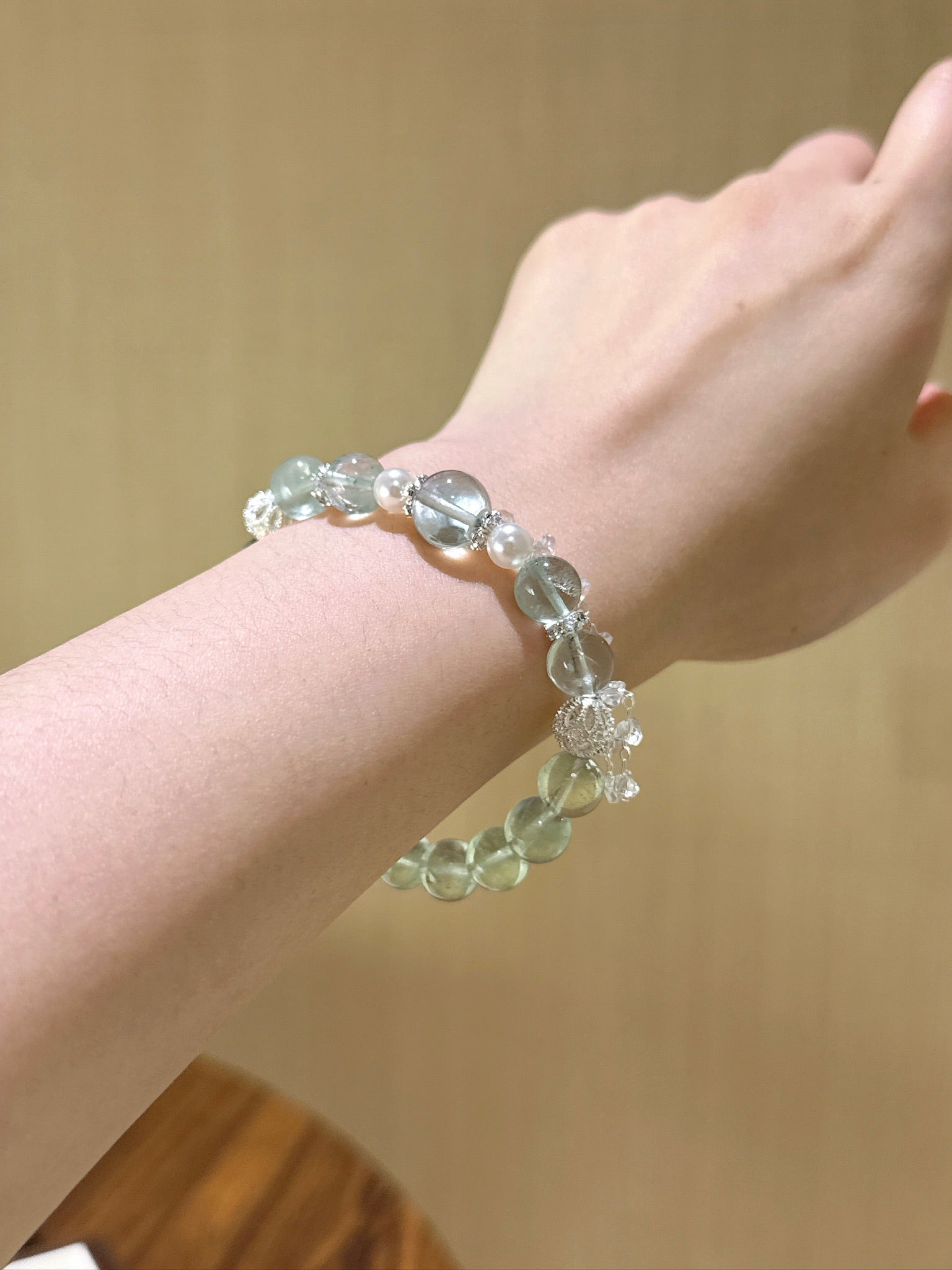 ▫️▪️ Green fluorite bracelet